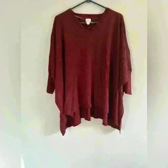 A new day v neck poncho sweater  OSFM - Picture 1 of 10